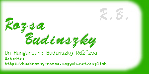 rozsa budinszky business card